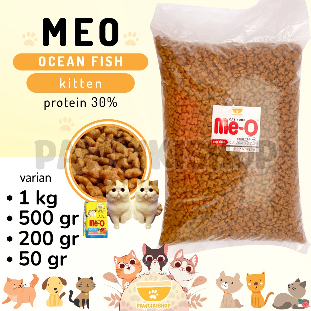 PAWCIKISHOP - MEO KITTEN OCEAN FISH / meo / meo kitten / makanan kucing meo / makanan kucing meo kit