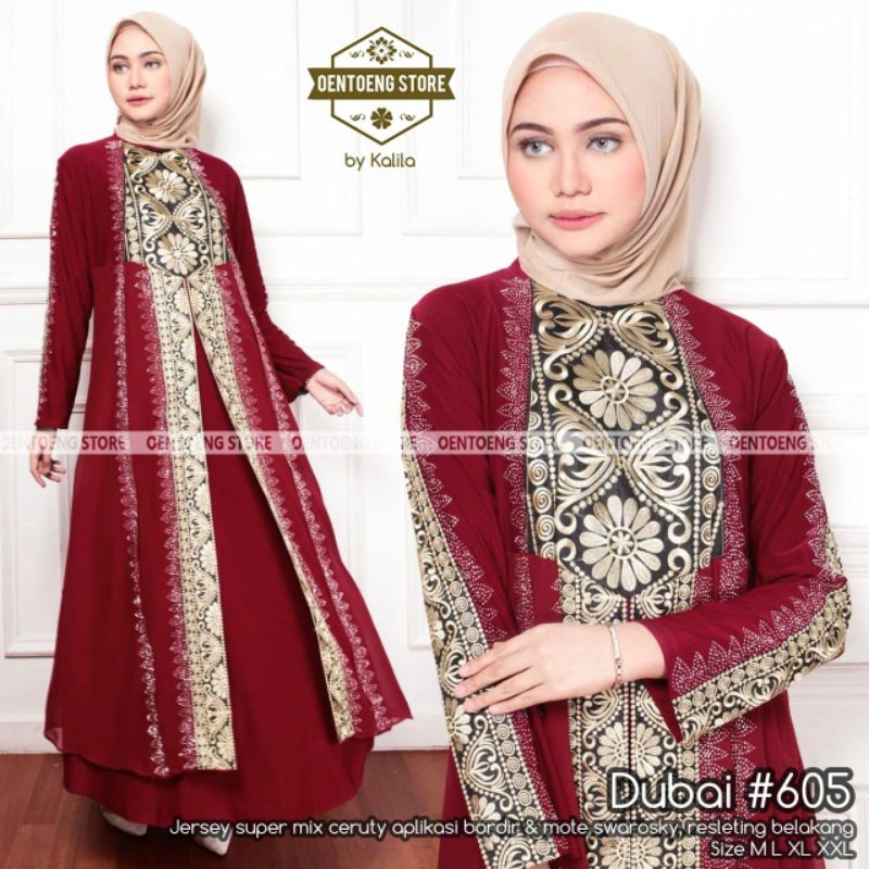 abaya turkey dubai 605 #hawa135 Marun
