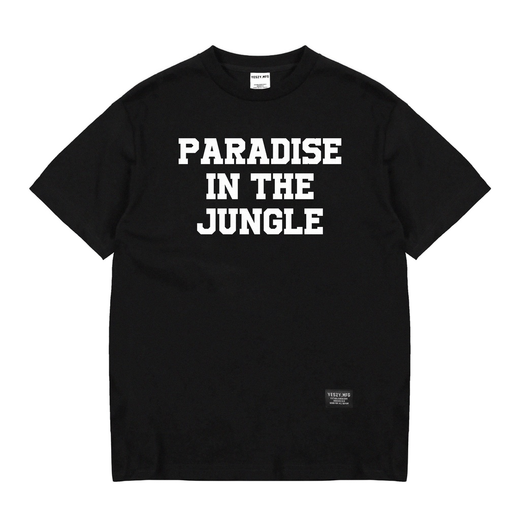 YESZY.MFG Tshirt Black Paradise F. White