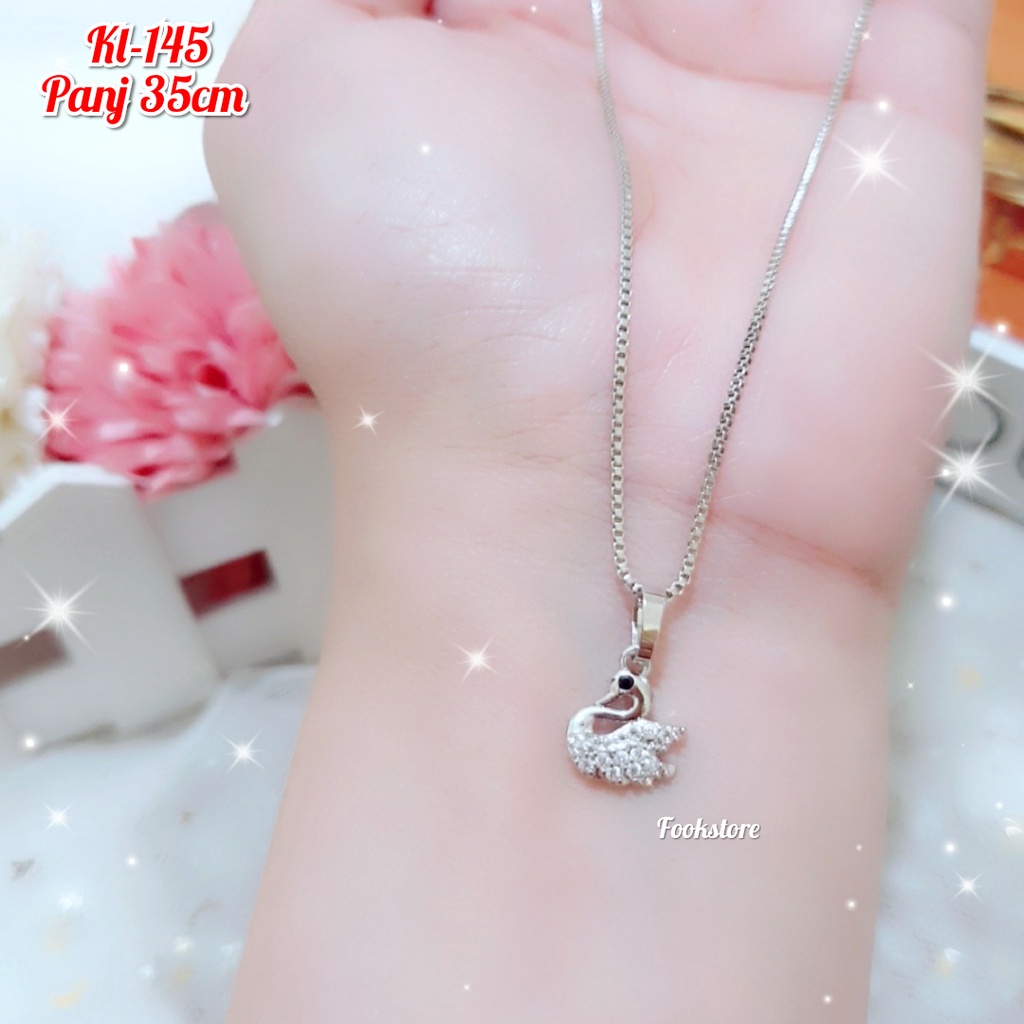 TERLARIS KALUNG ANAK WARNA SILVER MOTIF KARTUN/ANTI ALERGI