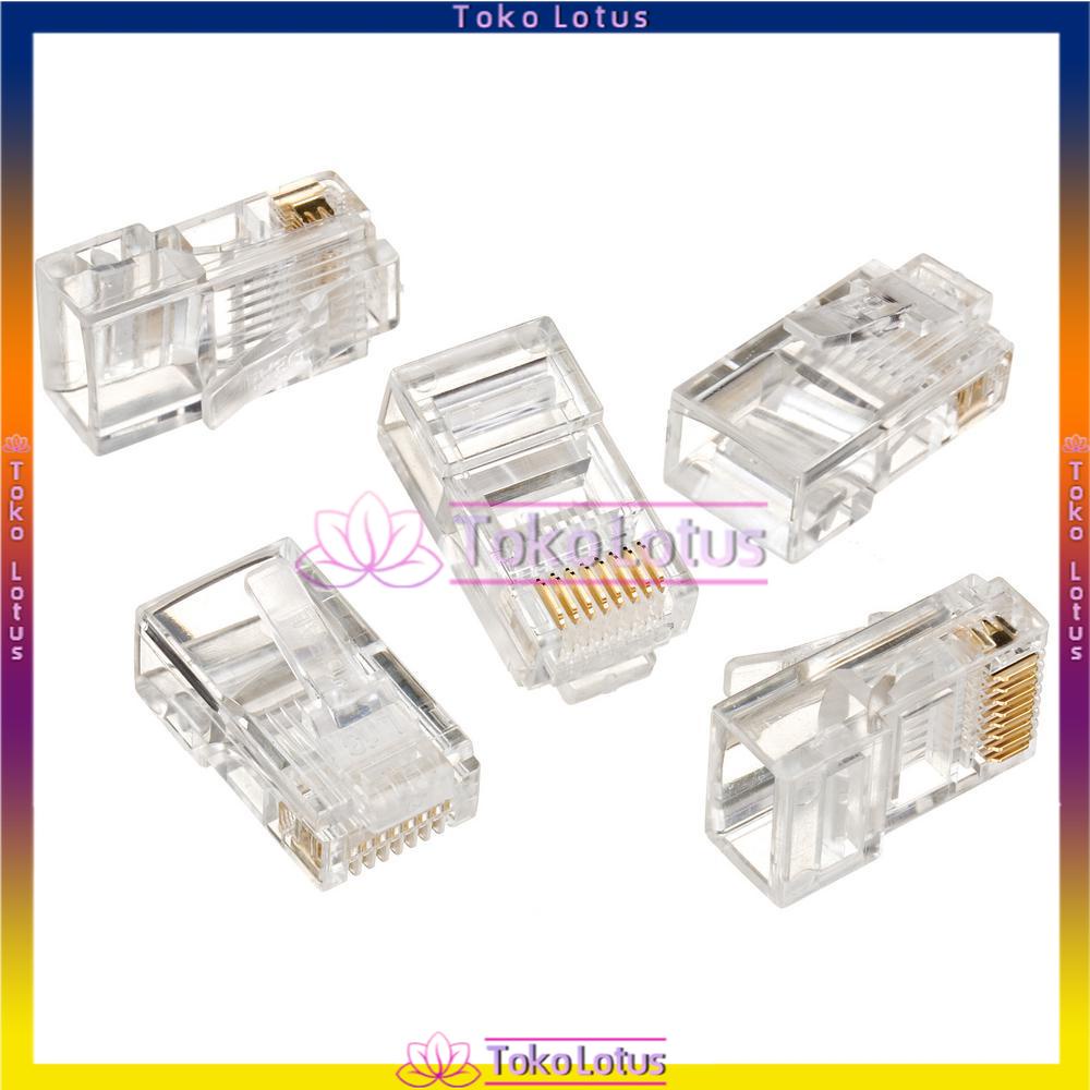 Termurah!!! Konektor RJ45 Cat5 500pcs / 100pcs [Bisa Bayar Ditempat]