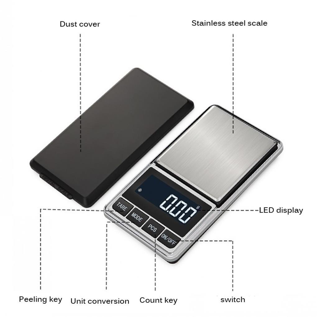 (house2020) Timbangan Digital Mini 200g / 500g X0 01g / 0 1g Untuk Perhiasan Emas / Silver Balance