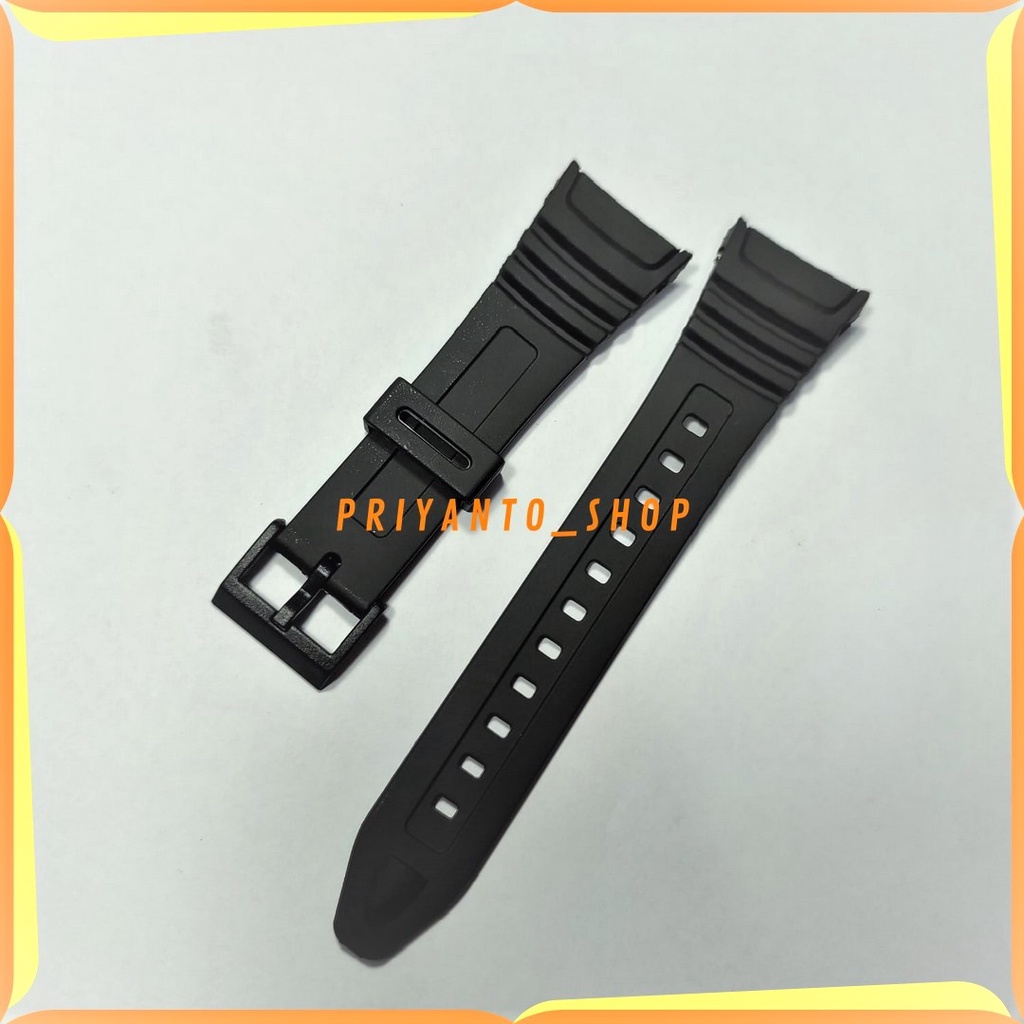 STRAP TALI JAM TANGAN REPLACEMENT CASIO W-96H W96H W 96H HITAM PREMIUM