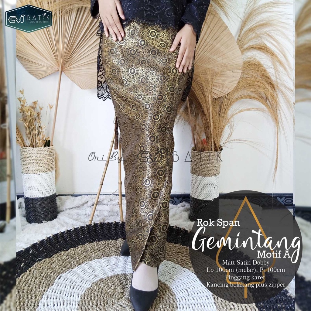 ROK WIRU SPAN JARIK MOTIF BATIK SOLO SIDOMUKTI CHAKRAPANI, TRUNTUM PARANGHQ ORI BRAND SVJ BATIK SOLO-SPAN GEMINTANG A