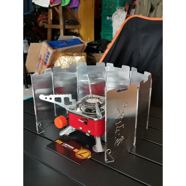 Penahan angin kompor portable camping stove windshield penahan angin kompor kompor anti badai penaha