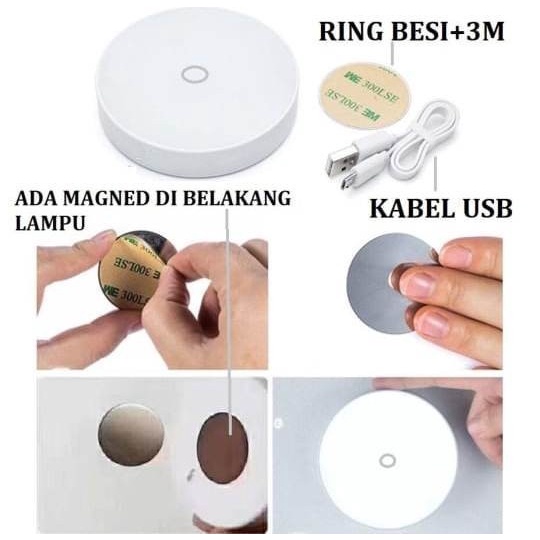 Lampu LED Sensor Gerak - Lampu Emergency Rechargeable