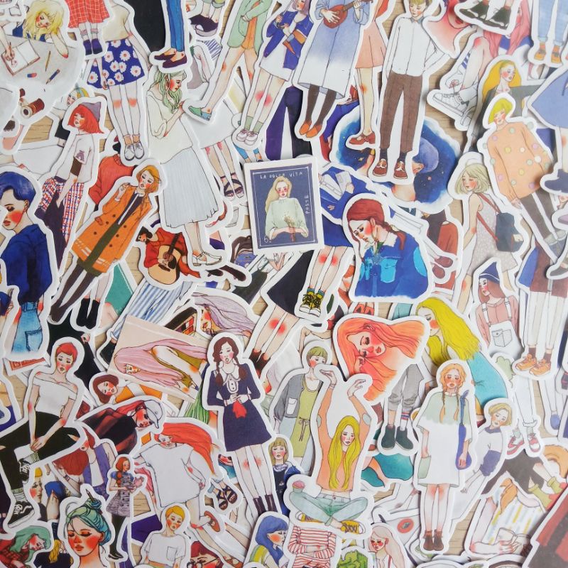 

Girls Stickers untuk bujo journal kit stickers (10 pcs)