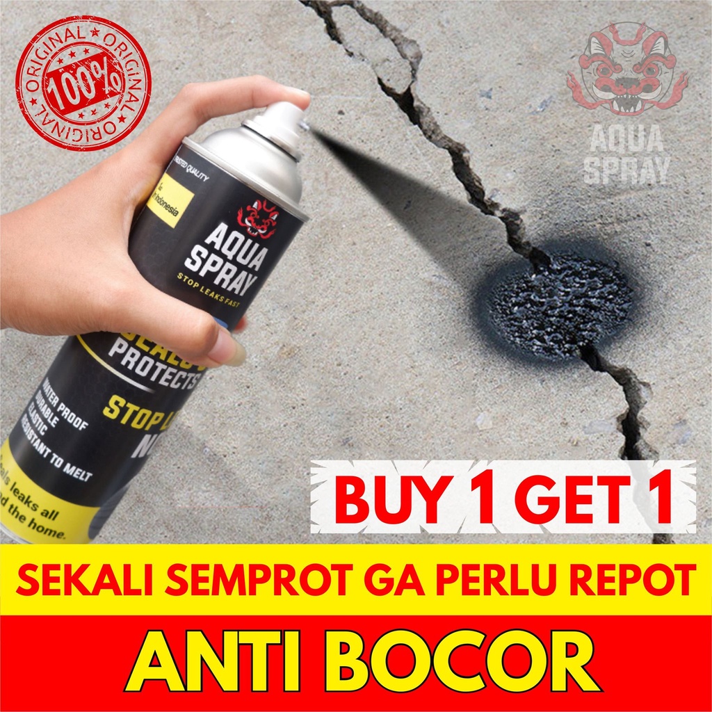 Aqua Spray Anti Bocor Rubber Sealant Waterproof Stop Leaks Now Flek seal