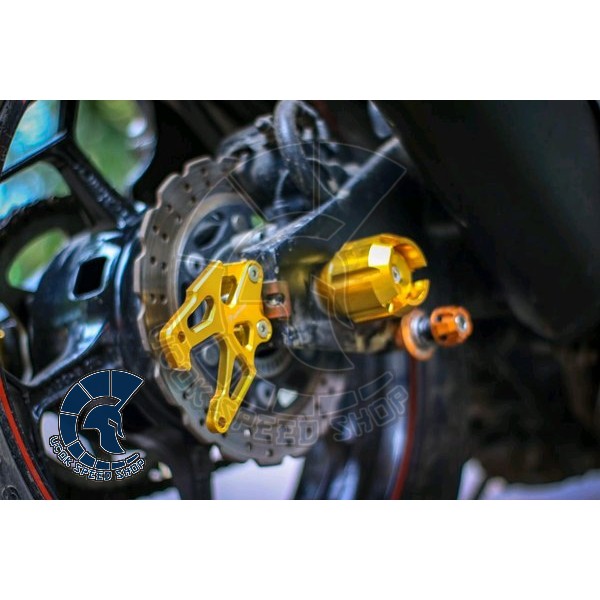 Jalu As Roda Full CNC Warna Cover Pelindung As Roda Motor Depan Belakang Universal Nmax Beat Vario Jupiter mx rx king supra fit scoopy mio fino pcx adv lexy xeon soul gt ninja cbr150r cb 150 satria fu sonic ninja r rr spin karbu fi led cbs dll