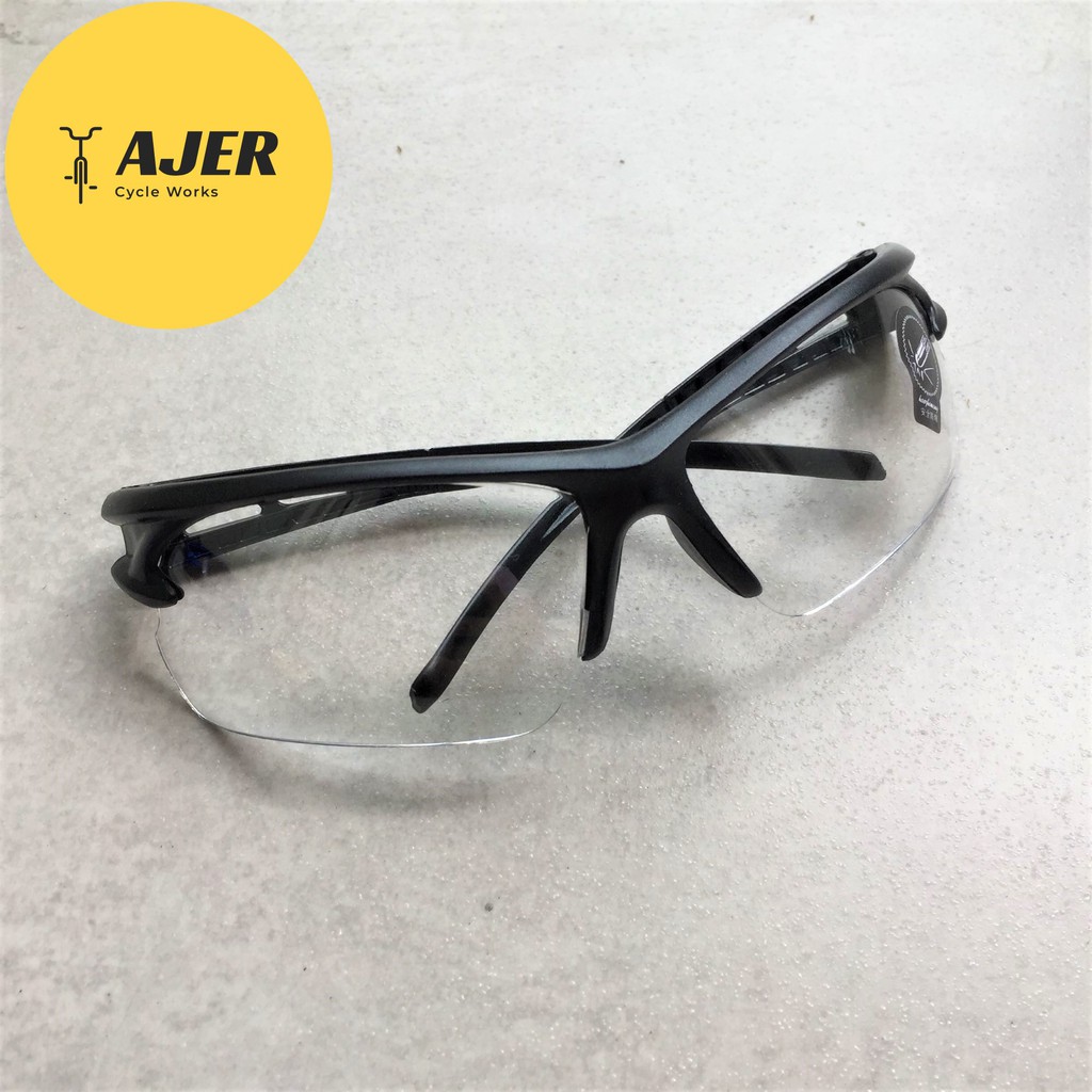 Kacamata hitam sepeda olahraga outdoor hiking Lensa UV transparan lensa kuning ungu