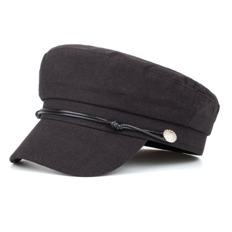 Topi Baret Wanita Bling Rantai-No 3 Hitam