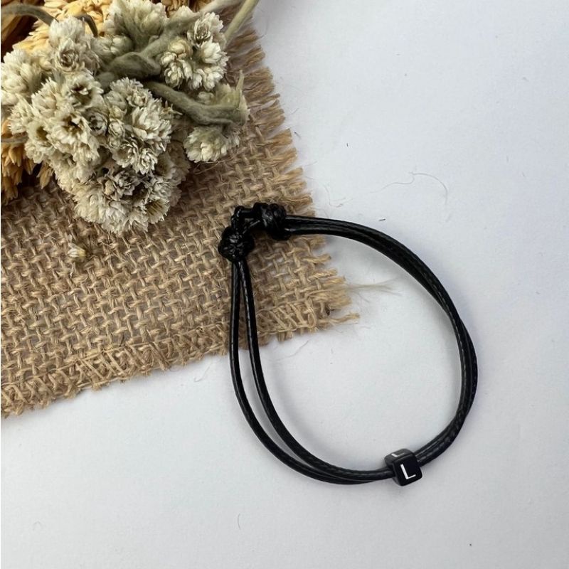 GELANG TALI KULIT HURUF L