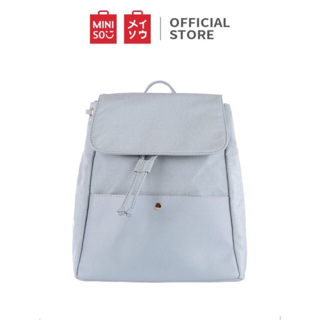 MINISO  3wrn. Backpack serut + flap miniso. Tas ransel miniso ready surabaya