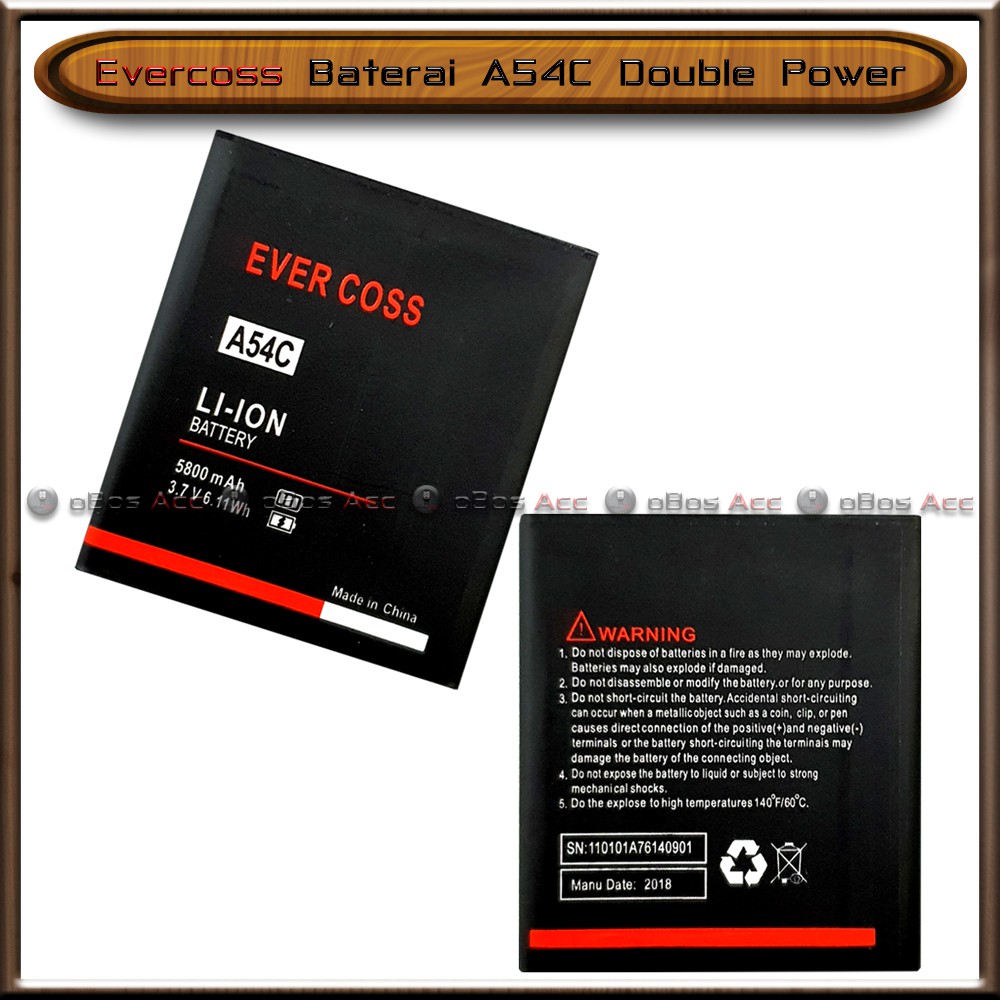 Baterai Evercoss A54c A 54 C Double Power Batre Batrai Hp Shopee Indonesia