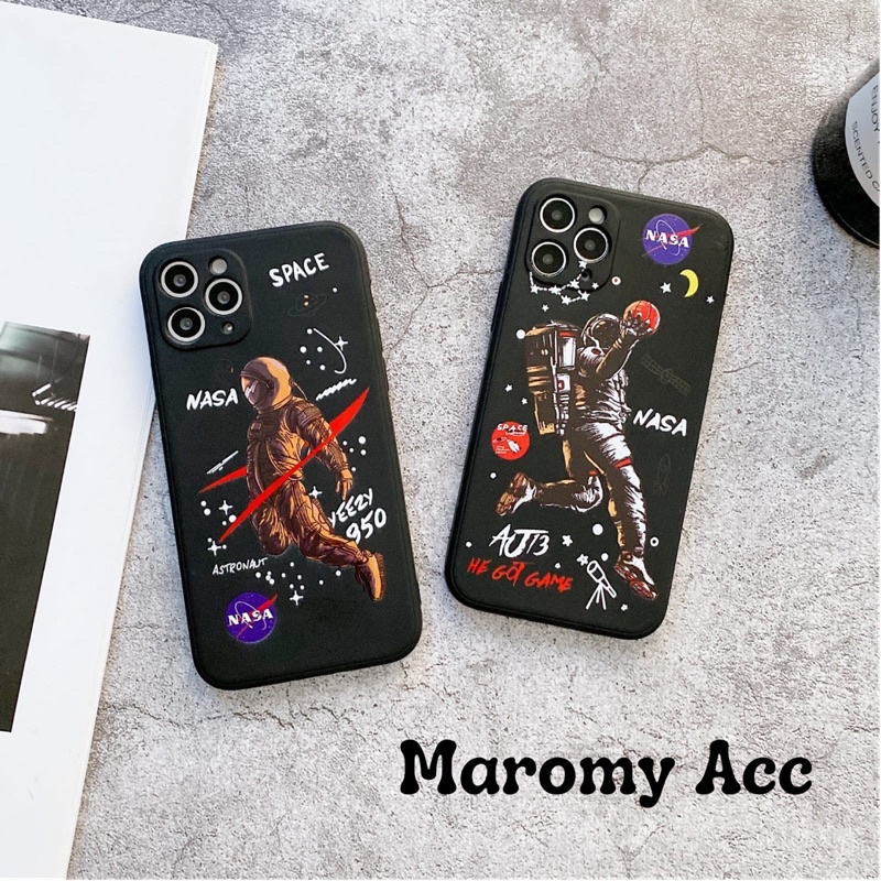 CASE ASTRONOT NASA TPU BLACK CASING FOR INFINIX SMART 4 SMART 5 HOT 9 HOT 9 PLAY HOT 10 HOT 10 PLAY 