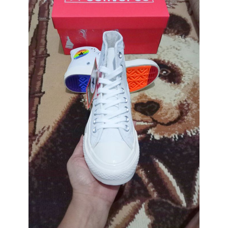 Sepatu Converse 70s Rainbow white Premium