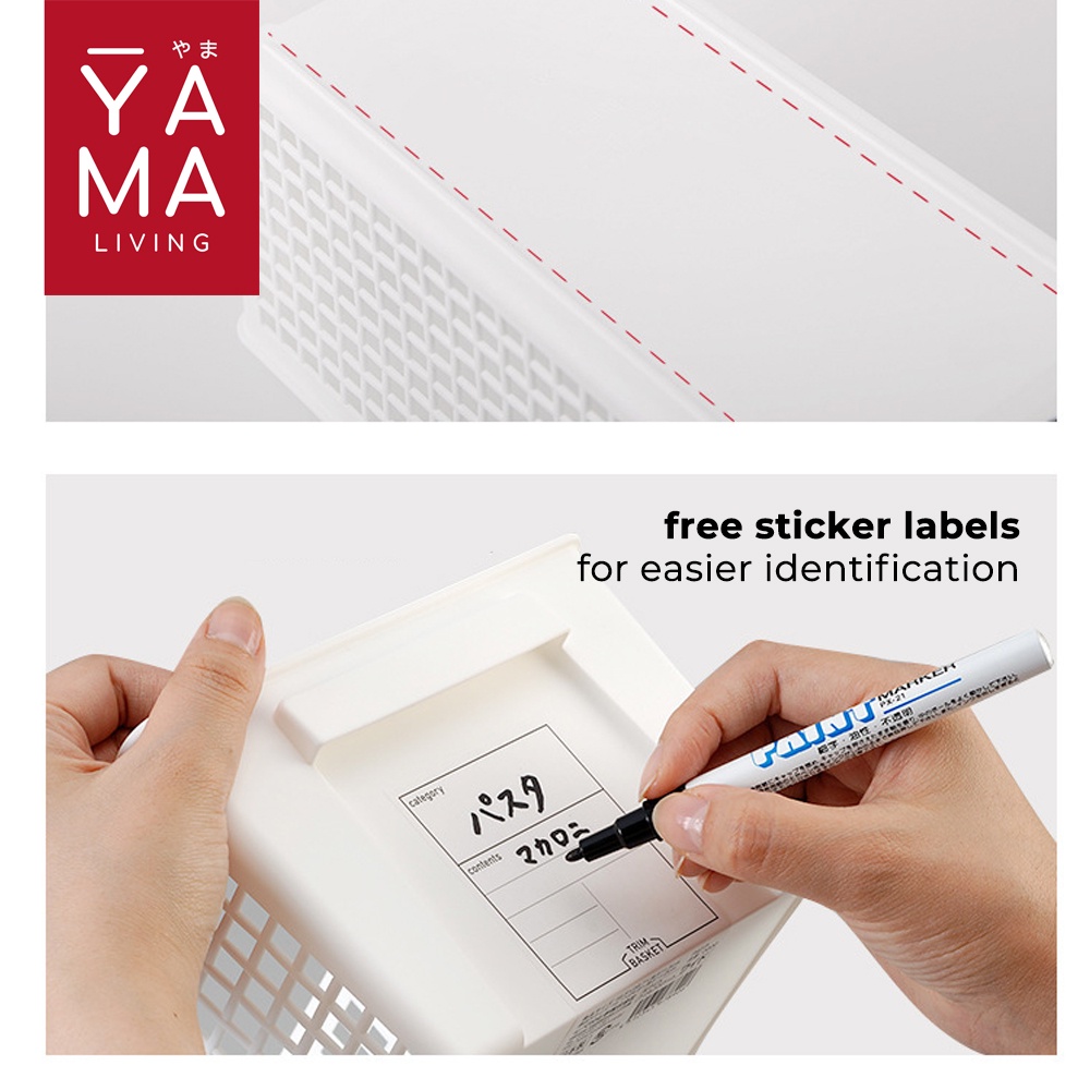 YAMA AKESHI Storage Box Organizer Multifungsi Kotak Penyimpanan Keranjang Carry Putih