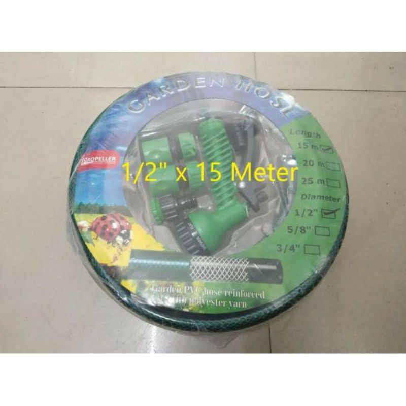 PROPELER Selang Air Taman Komplit Semprotan Model CAISAR 15M 1/2 Inch Kuat Awet INFTY Jkrt