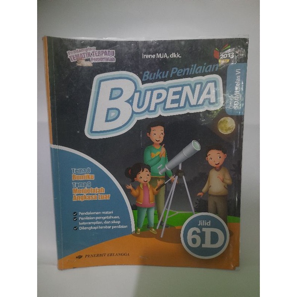 Buku Penilaian Bupena untuk SD kelas 6 jilid 6D kurikulum 2013 edisi revisi