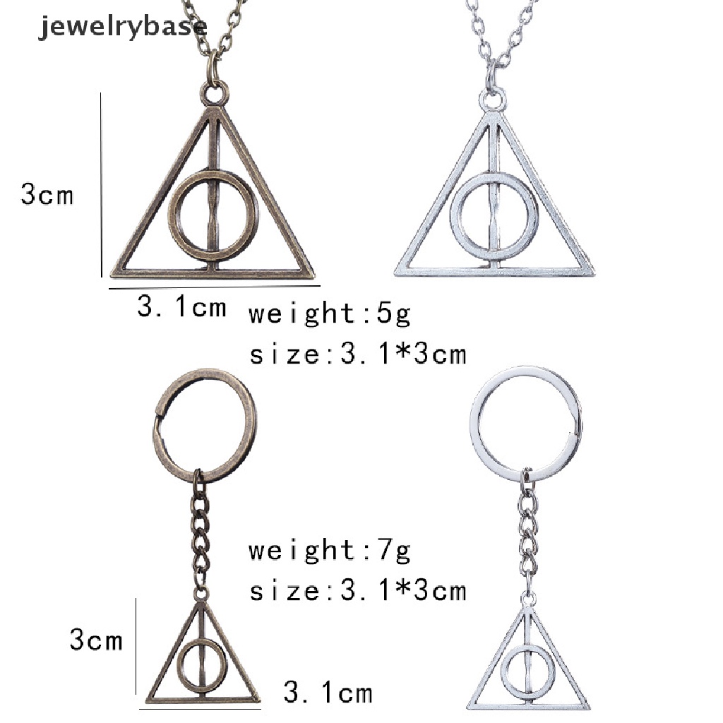 Kalung Dengan Liontin Bentuk Segitiga Desain The Deathly Hallows