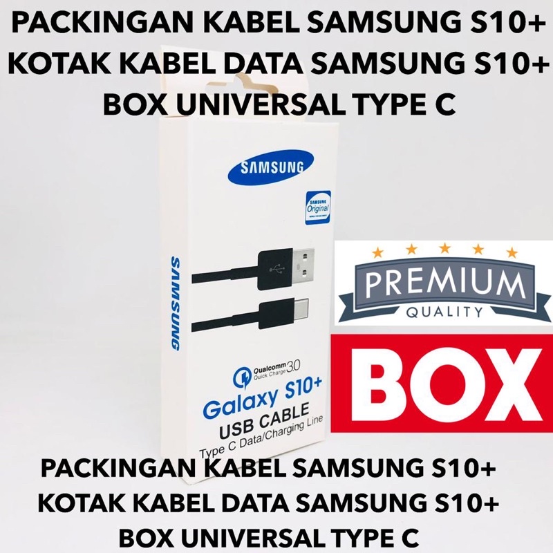 PACKINGAN KOTAK KABEL SAMSUNG S10+ BOX UNIVERSAL PROMO SEN