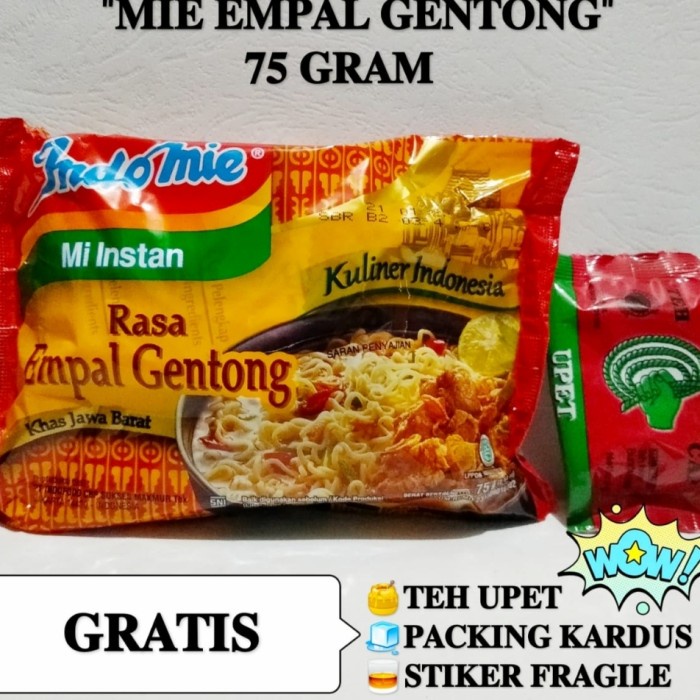 

NEW Indomie Mi instan rasa Empal Gentong GRATIS Teh Upet