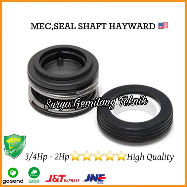 Seal Pompa HAYWARD Mechanical Seal Shaf Pompa Kolam Renang Hayward 3HP