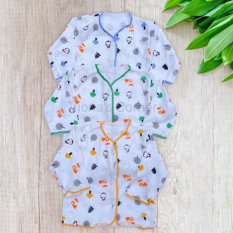 Baju Bayi Tangan Panjang Newborn 0-6 bulan motif Random