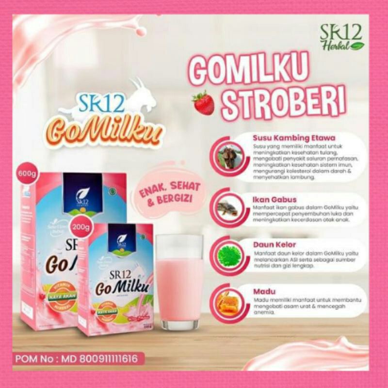 

GOMILKU SR12 SUSU KAMBING ETAWA / GOMILKU SR12 ORIGINAL / GOMILKU SR12 COKLAT / GOMILKU SR12 STRAWBERRY / AMAN BUSUI & BUMIL / BPOM