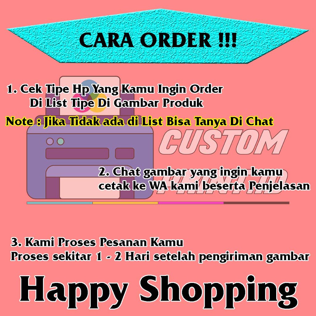 CUSTOM CASE OPPO VIVO SAMSUNG IPHONE XIAOMI INFINIX HUAWEI LENOVO NOKIA HONOR TERMURAH SE INDONESIA-1