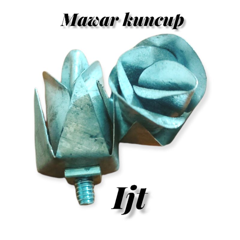 Bunga Mawar Kuncup Plat Ornamen Tralis Pagar Besi Tempa