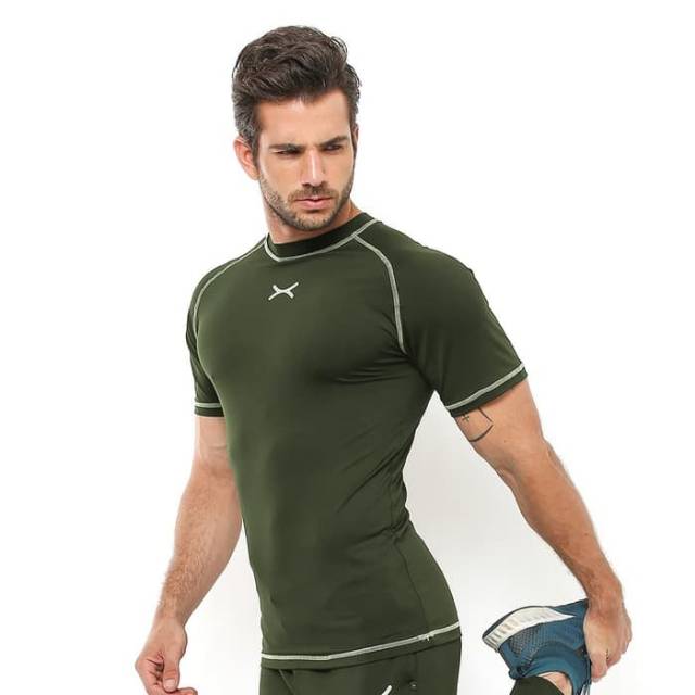 FTS-021AR Kaos sport fitness bodyfit FLEX army