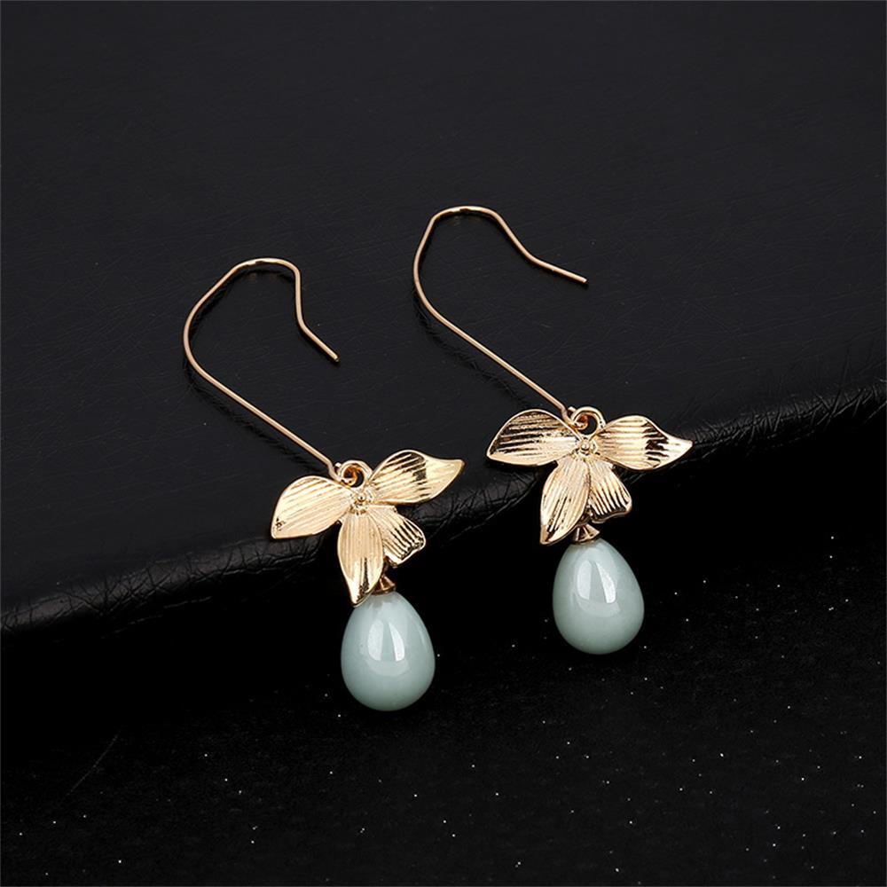 PREVA 1Pair Orchid Flower Earrings New Hook Charm Pearl