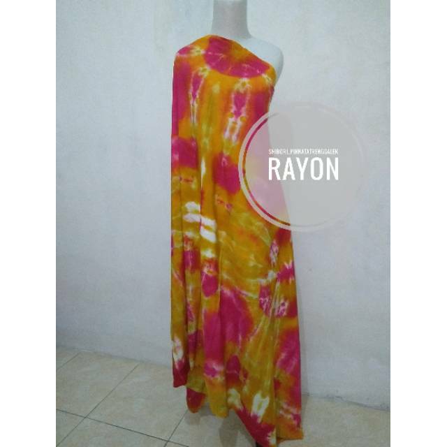 Kain jumputan ikat celup Shibori Rayon