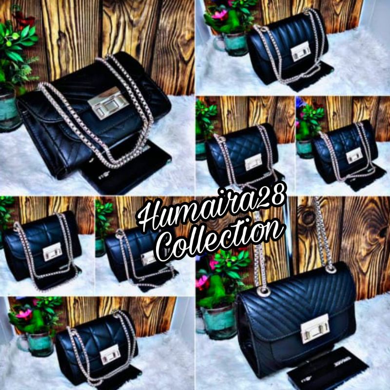 (Bayar Di tempat) tas selempang Slingbag Bordir Wanita Black Style Terbaru 2021