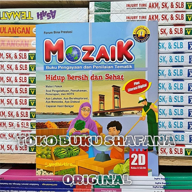 Paket 4 Buku Mozaik 2A 2B 2C 2D Yudhistira Kelas 2 SD K13 Revisi - Pengayaan &amp; Penilaian Tematik