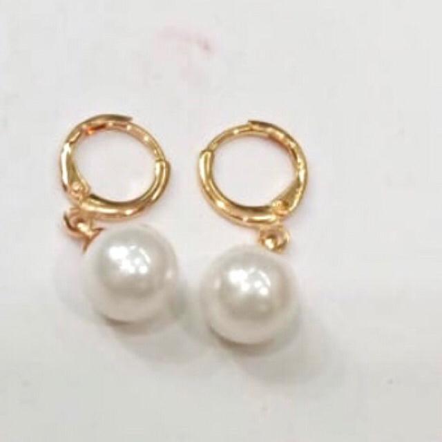 Antimg / anting mutiara / mutiara. / yaxiya / xuping / lapis emas-Bulat