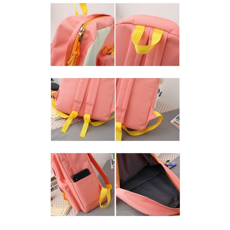 Tas Ransel Anak Sekolah SD SMP SMA Perempuan fashion ORIGINAL backpack wanita impor set 4 in 1 tanpa boneka