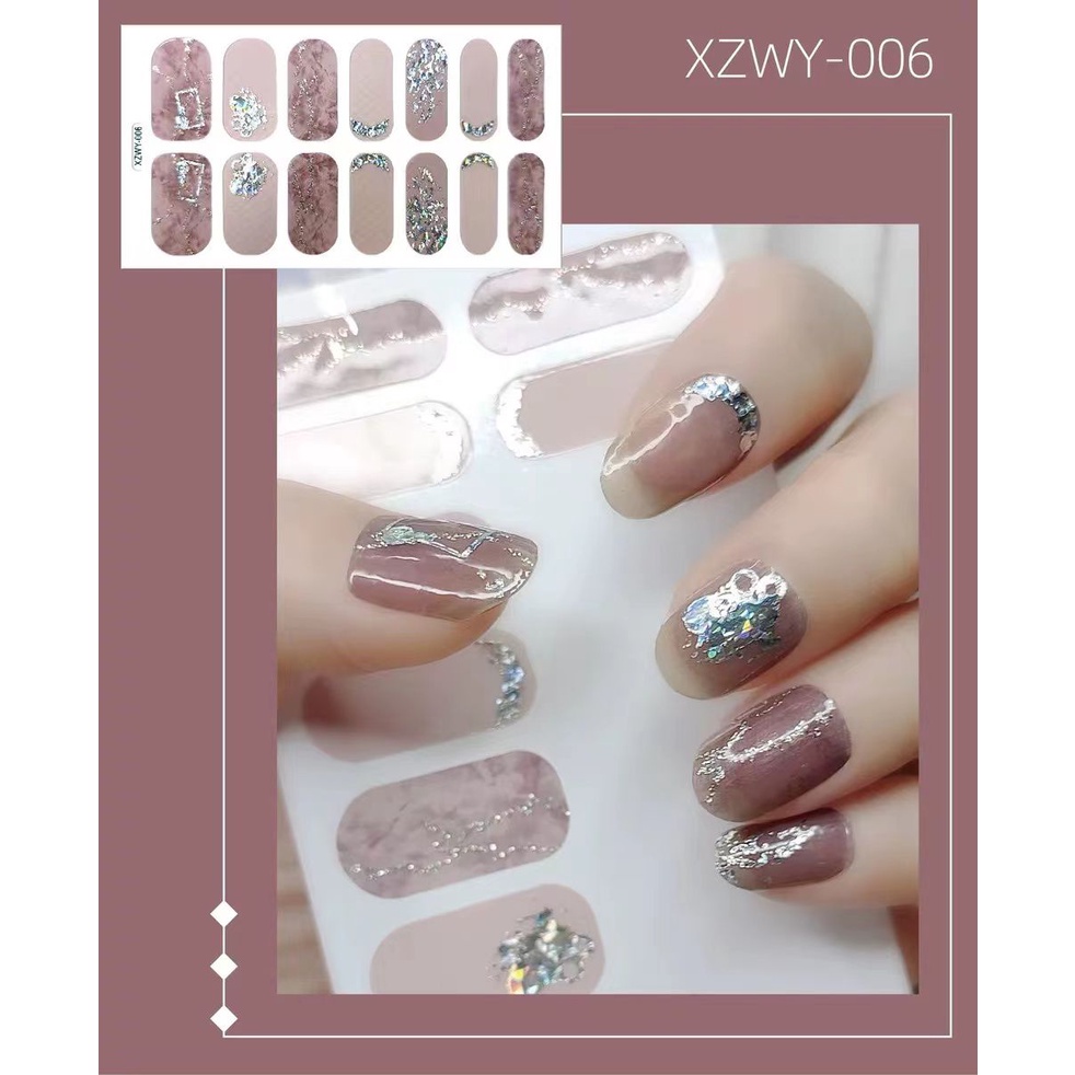 STICKER NAIL ART 3D STIKER KUKU FULL COVER PENGGANTI KUTEK / NAIL ART