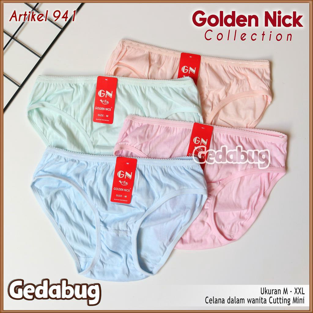 3 Pcs - CD Wanita dewasa Golde Nick 941 | Celana dalam wanita dewasa Super Nyaman | Gedabug