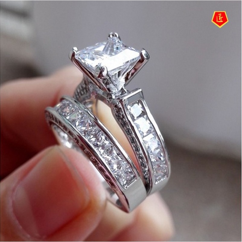 [Ready Stock]Personalized Moissanite Diamond Ring Set