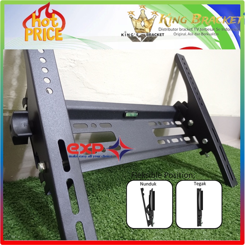 Bracket TV CHANGHONG 21&quot; s/d 43&quot; waterpass GARANSI 100% COCOK!!! IMPORT QUALITY