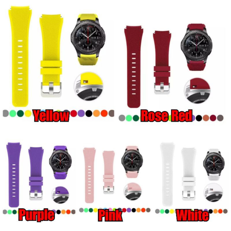 Strap Silikon 22mm Tali Jam Tangan Amazfit GTR Huawei GT2 GT3 46mm Samsung Watch Haylou