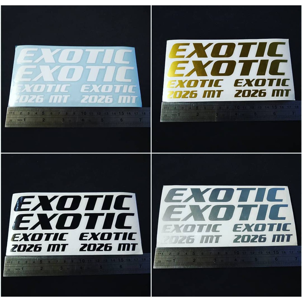Cutting Sticker frame sepeda EXOTIC