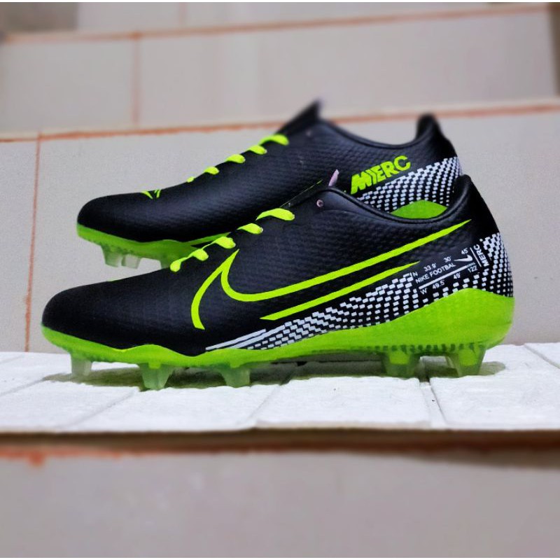 PROMO !!! Sepatu Bola Nike Mercurial  Langsung Harga Pabrik (BISA COD)-Nike Hitam Lis stblo