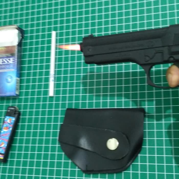 KOREK API MODEL PISTOL BARETTA ASLI BISA KOKANG - PENCETAN EMPUK - BAGUS - MURAH