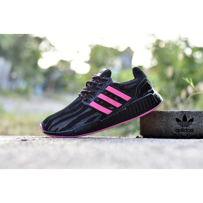 CANTIK Sepatu Sport Adidas Ultra Boost Premium Import - Hitam Pink - Wanita