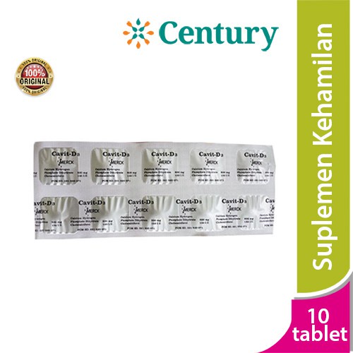 Cavit-D3 10 Tablet/Suplemen kalsium dan vitamin D3/Suplemen tulang/Ibu hamil