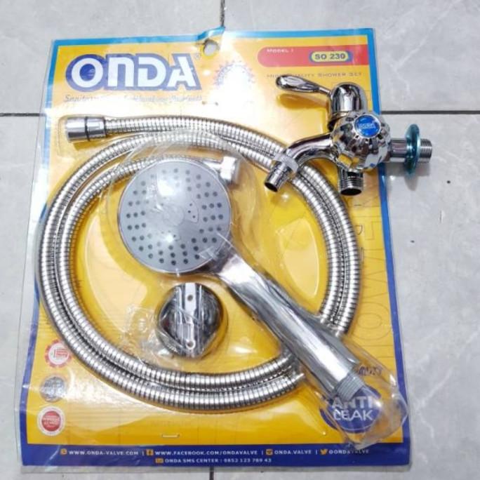 Hand shower onda set kran cabang onda paket shower mandi