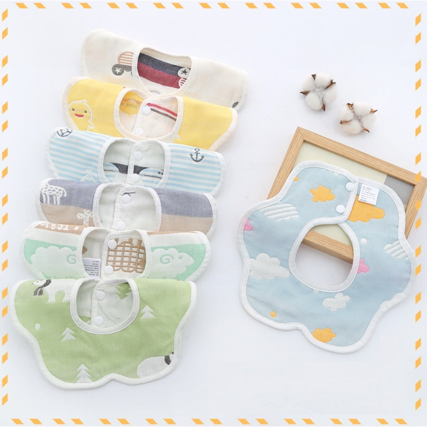 Bib Slabber / Slaber Bulat / Tatakan Iler bayi multifungsi sleber air liur bayi lembut CBKS LC